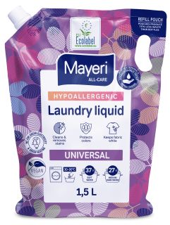 MAYERI Hipoalerģisks Universal Refill šķidrais veļas mazgāšanas līdzeklis, 1500 ml