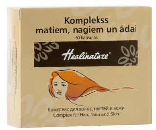 APTIEKAS PRODUKCIJA Healinature Komplekss Matiem, Nagiem un Ādai kapsulas, 60 gab.