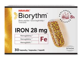 BIORYTHM Iron kapsulas, 30 gab.