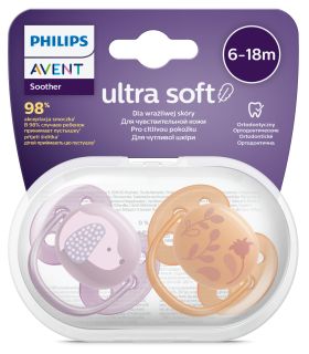 PHILIPS Avent Ultra Soft 6-18 m. māneklītis, 2 gab.