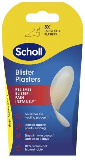 SCHOLL Blister Plasters (large) plāksteri tulznām, 5 gab.