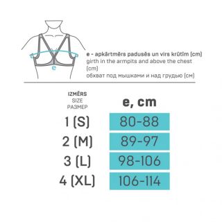 TONUS ELAST 9914, Izmērs 2, Melns pēcoperācijas krūšu stabilizācijas josta, 1 gab.