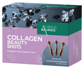 ACORUS BALANCE Collagen Beauty Shots 25 ml ampulas, 14 gab.