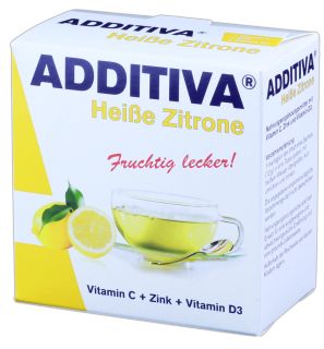 ADDITIVA Citrons + C Vitamīns + Cinks + D3 vitamīns karstais dzēriens, 10 gab.