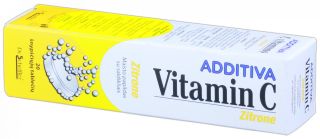 ADDITIVA Vitamin C Zitrone putojošās tabletes, 20 gab.