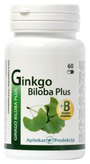 APTIEKAS PRODUKCIJA Ginkgo Biloba Plus kapsulas, 60 gab.