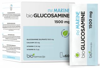 BIOFARMACIJA Glucosamine Marine 1500 mg pulveris, 60 gab.