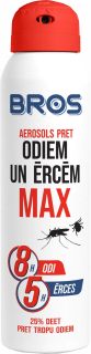 BROS MAX aerosols līdzeklis pret odiem un ērcēm, 90 ml