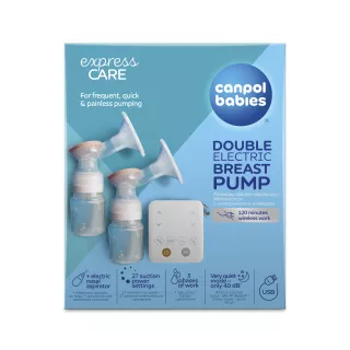 CANPOL Babies ar deguna aspiratoru dubultais elektriskais piena pumpis, 1 gab.