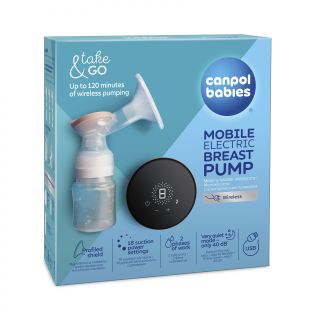 CANPOL Babies Take&go mobilais elektriskais piena pumpis, 1 gab.