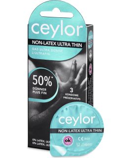 CEYLOR Non-Latex Ultra Thin prezervatīvi, 3 gab.