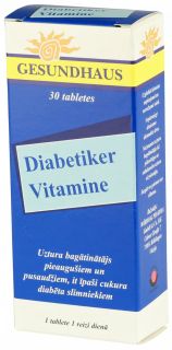 DIABETIKER Vitamine tabletes, 30 gab.