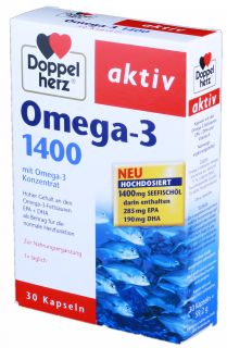 DOPPELHERZ Activ Omega-3 1400 mg tabletes, 30 gab.