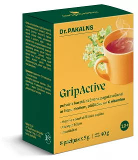 DR. PAKALNS GripActive karstais dzēriens paciņas, 8 gab.