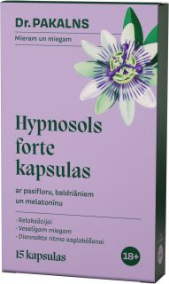 DR. PAKALNS Hypnosols Forte kapsulas, 15 gab.