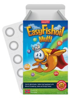 EASY FISHOIL Multi košļājamās pastilas, 30 gab.