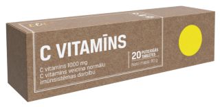 ELITE C Vitamīns 1000 mg putojošās tabletes, 20 gab.