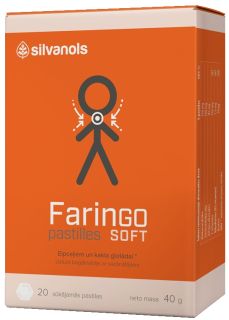 FARINGO SOFT pastilas, 20 gab.