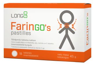 FARINGO'S FarinGo's pastilles, N18 pastilas, 18 gab.