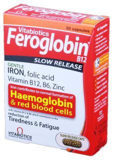 FEROGLOBIN B12 Slow Release kapsulas, 30 gab.