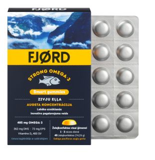 FJORD Omega-3 Smart košļājamās pastilas, 45 gab.