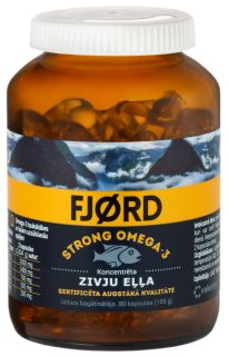 FJORD STRONG Omega-3 zivju eļļa kapsulas, 80 gab.