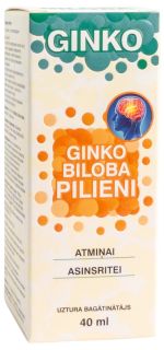 GINKO Ginko Biloba pilieni, 40 ml