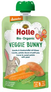 HOLLE Burkānu, saldo kartupeļu un zirņu biezenis, 100 g