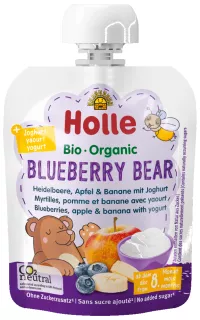 HOLLE Melleņu, ābolu un banānu biezenis, 85 g