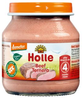 HOLLE no 4 mēn. Liellopu gaļas biezenis, 125 g