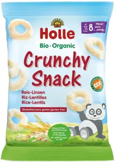 HOLLE Rīsu un lēcu čipsi zīdaiņiem no 8 mēnešiem uzkoda, 25 g
