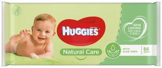 HUGGIES Aloe mitrās salvetes, 55 gab.