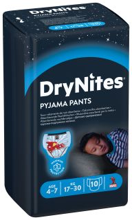 HUGGIES DryNites Zēniem 4-7 gadi autiņbiksītes, 10 gab.