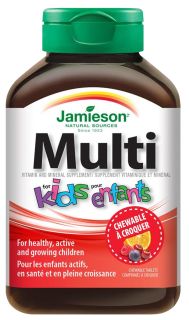 JAMIESON Vita-Vim Multi for Kids košļājamās tabletes, 60 gab.