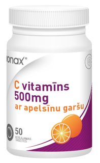 JONAX C Vitamin 500 mg tabletes, 50 gab.