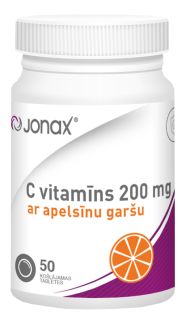 JONAX C Vitamīns 200 mg košļājamās tabletes, 50 gab.