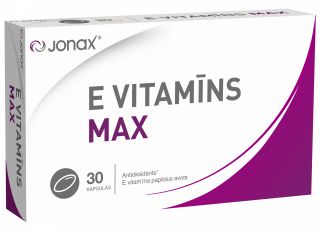 JONAX E Vitamīns MAX kapsulas, 30 gab.