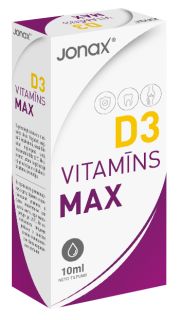 JONAX Max D3 pilieni, 10 ml