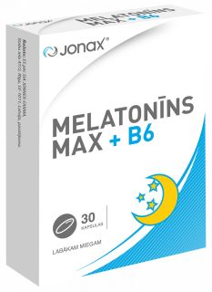 JONAX Melatonīns Max + B6 kapsulas, 30 gab.