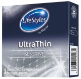 LIFESTYLES Ultra Thin prezervatīvi, 3 gab.