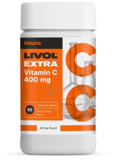 LIVOL Extra Vitamīns C 400 mg košļājamās tabletes, 50 gab.