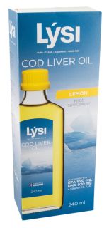 LYSI Cod Liver Oil Lemon šķidrums, 240 ml