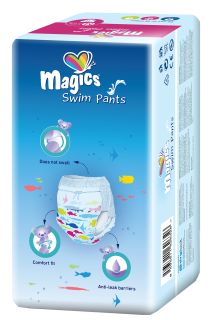 MAGICS Swimpants M (9-15 kg) biksītes, 11 gab.