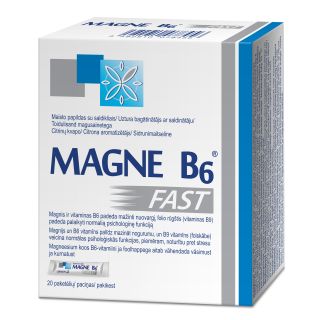 MAGNE B6 Fast (Magnijs) paciņas, 20 gab.