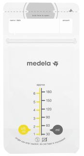 MEDELA 180 ml krūts piena uzglabāšanas maisiņi, 25 gab.