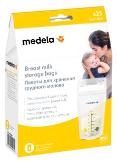 MEDELA 180 ml krūts piena uzglabāšanas maisiņi, 25 gab.