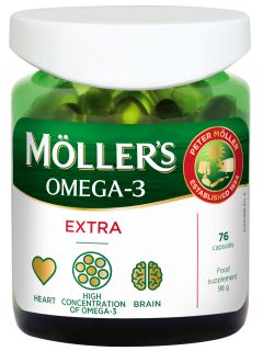 MOLLERS Omega - 3 Extra kapsulas, 76 gab.