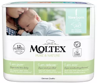 MOLTEX Eco Pure & Nature 1 (2-4 kg) autiņbiksītes, 22 gab.