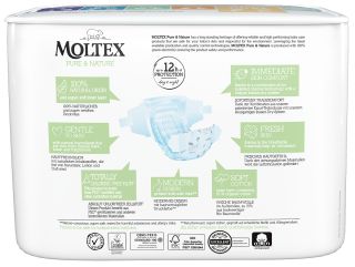 MOLTEX Eco Pure & Nature 2 Mini (3-6 kg) autiņbiksītes, 38 gab.