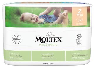 MOLTEX Eco Pure & Nature 2 Mini (3-6 kg) autiņbiksītes, 38 gab.